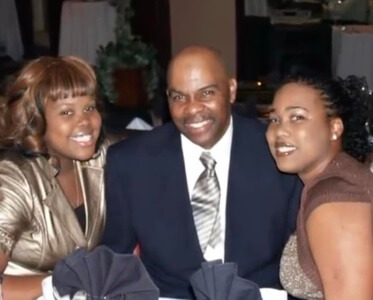 Tiny Hightower's husband Elwin Riley and their daughters.